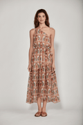 Molly Bracken One Shoulder Paisley Maxi Dress